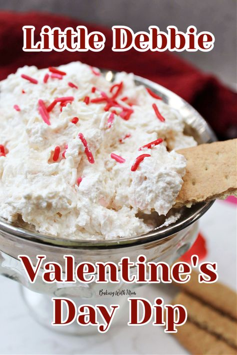 Made with Little Debbie Snack Heart Cakes, this dip is only a handful ingredients. Cream cheese and whipped cream make this dip sweet, rich and creamy. Little Debbie Valentine Cake Dip, Little Debbie Cake Dip, Little Debbie Dip, Valentine Day Cake, Valentine Snack, Little Debbie Snack Cakes, Munchies Snacks, Debbie Snacks, Cake Dip