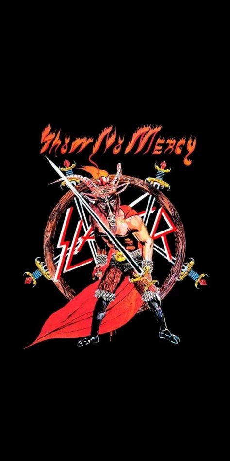 i am the antichrist. Slayer Wallpaper Band, No Mercy Wallpaper, Mercy Wallpaper, Show No Mercy, Slayer Wallpaper, Slayer Band, 80s Metal, The Antichrist, No Mercy