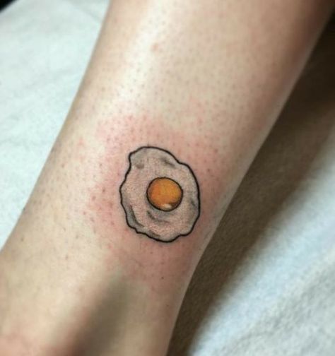 Fried Egg Tattoo, Egg Tattoo, Bacon Tattoo, Colorado Tattoo, Small Foot Tattoos, See Tattoo, Food Tattoos, Tattoo Designs For Girls, Small Tattoos For Guys