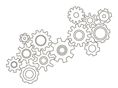 Gears vector set in hand drawn style. Goal, Planning, idea concept doodle illustration. Sketch gear infographic elements. Illustration Croquis, Gear Drawing, Infographic Elements, Doodle Illustration, Goal Planning, Illustration Sketches, Designs To Draw, Drawing Tutorial, Drawing Sketches