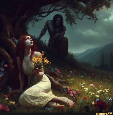 Angi Sullins | Nobody tells you Persephone was a willing participant. That she wasn�’t picking flowers when devoured by Hades. She was digging. Looking... | Instagram Hades And Persephone Painting, Hades Persephone Art, Perspherone Goddess, Greek Persephone, Hades Et Persephone, Persephone And Hades Aesthetic, Hades And Persephone Art, Hades Mythology, Greek Mythology Hades