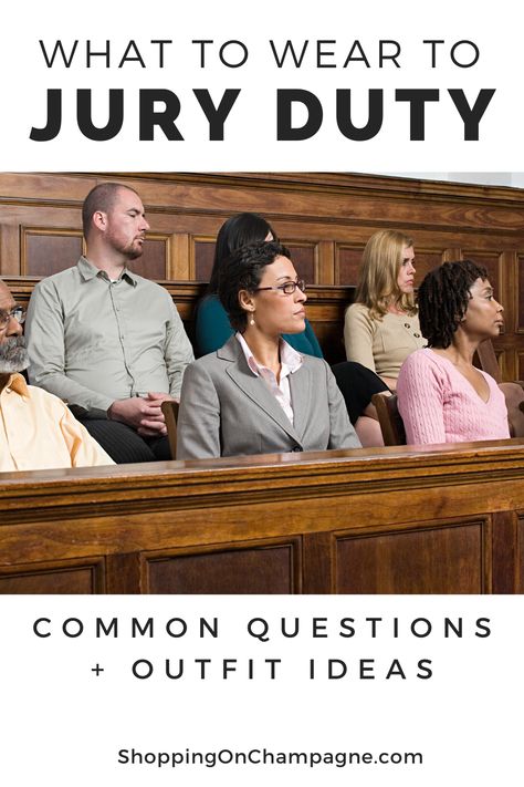 Have you received a summons for jury duty? Find out what to wear and what not! Get answers to common questions plus outfit ideas for your days in court. #juryduty #whattowear #clothes #clothing #fashiontips #style tips Court Day Outfit Business Casual, Casual Outfits For Court, Jury Service Outfit, Court Outfit Women Winter, Clothes To Wear To Court, Dress For Court Hearing, Fall Court Outfits, Casual Court Outfit Women, Outfits To Wear To Court Hearing