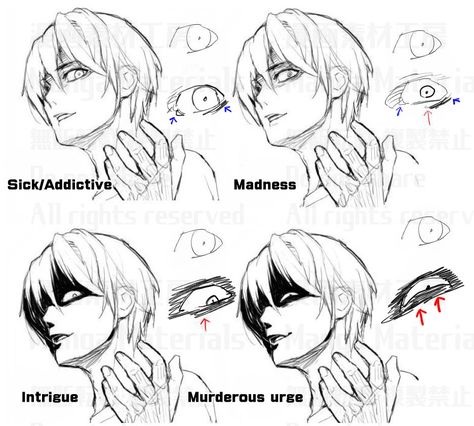 MangaMaterials＠TESCO on Twitter: "Expression change by [just showing with] the eyes… " Manga Materials, 얼굴 드로잉, Drawing Eyes, Art Manga, Anime Expressions, 캐릭터 드로잉, Drawing Expressions, Sketch Inspiration, Poses References