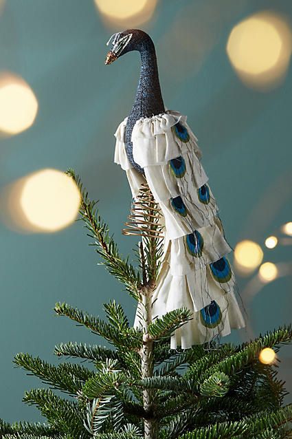 Anthropologie Elegant Peacock Tree Topper Flocked Glass Ornament #ad #AnthroFave #AnthroRegistry Anthropologie Anthropologie Holiday Decor, Chritsmas Tree, Tree Topper Ideas, Peacock Christmas Tree, Diy Tree Topper, Anthropologie Christmas, Anthropologie Holiday, Peacock Christmas, Christmas Topper