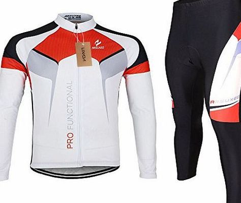 Lixada Spring Autumn Men Cycling Clothing Set Sportswear Suit Bicycle Bike Outdoor Long Sleeve Jersey   Pan No description (Barcode EAN = 0702971107619). http://www.comparestoreprices.co.uk/december-2016-week-1/lixada-spring-autumn-men-cycling-clothing-set-sportswear-suit-bicycle-bike-outdoor-long-sleeve-jersey- -pan.asp Bicycle Jersey, Bicycle Riding, Jersey Jacket, Jersey Outfit, Cycling Clothing, Jersey Pants, Cycling Jerseys, White Set, Sleeves Clothing