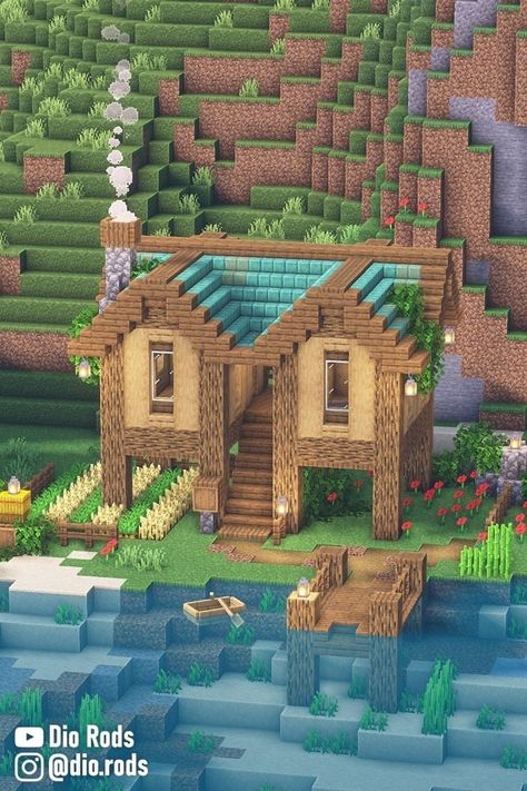 Minecraft Riverside, Minecraft Beautiful House, Minecraft Beautiful, Minecraft Modern Mansion, Forest Biome, Survival Minecraft, Minecraft Kingdom, Minecraft Building Ideas, Sejarah Asia