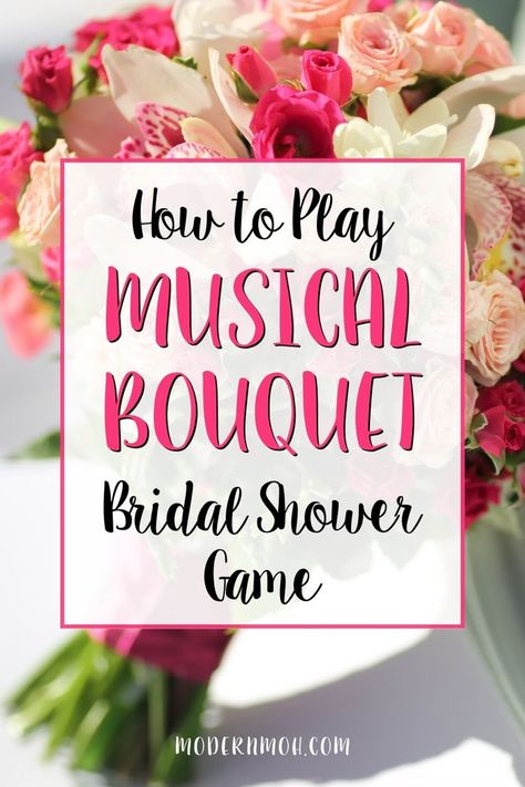 Need ideas on how to play Musical Bouquet bridal shower game? We got you! This engaging bridal party game, also called Pass the Bouquet game, blends musical chairs with a floral theme, making it a hit at any bridal shower party. Learn the rules, what you need, and extra tips to ensure everyone has a great time. Explore more bridal shower game ideas to keep the party lively! Tap here now! | Bridal Games Activities Bridal Games Activities, Bridal Shower Game Ideas, Bridal Shower Planning Checklist, Wedding Shower Activities, Shower Music, Bridal Party Games, Musical Chairs, Bridal Shower Gifts For Bride, Fun Bridal Shower Games