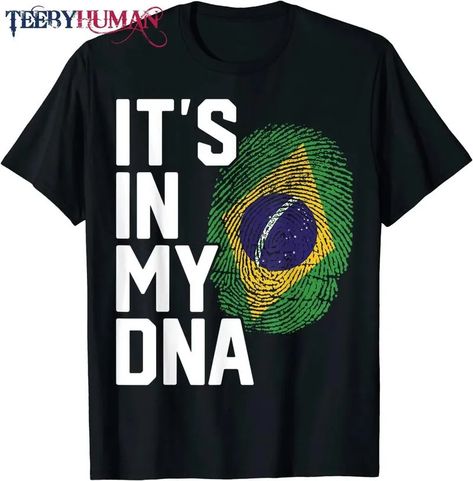 Brazil Brazilian Flag Heritage T-Shirt Check more at https://teebyhuman.com/product/brazil-brazilian-flag-heritage-t-shirt/ Brazilian Flag, Brazil, Flag, T-shirt, T Shirt