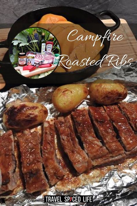 Campfire Roasted Ribs – awesome with pumpkin and potatoes Ribs Over Campfire, Campfire Ribs, Campfire Roast, Cooking Pork Ribs, Country Ribs, Dinner 2023, Boneless Ribs, How To Cook Ribs, Smoked Ribs