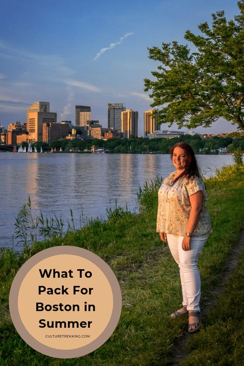 Deciding what to pack when going on a trip can be hard. Especially if the environment you are traveling to is vastly different than your own. So here are my suggestions on what to pack for Boston in Summer. - Culture Trekking - #WhatToPackForBoston #PackingTips #ThingstoPackForBoston #Bostontips Boston Packing List, Boston Summer Outfits, Packing Tricks, Boston Weekend, Trip Outfit Summer, Travel Capsule Wardrobe Summer, August Outfits, Boston Outfits, Boston Vacation