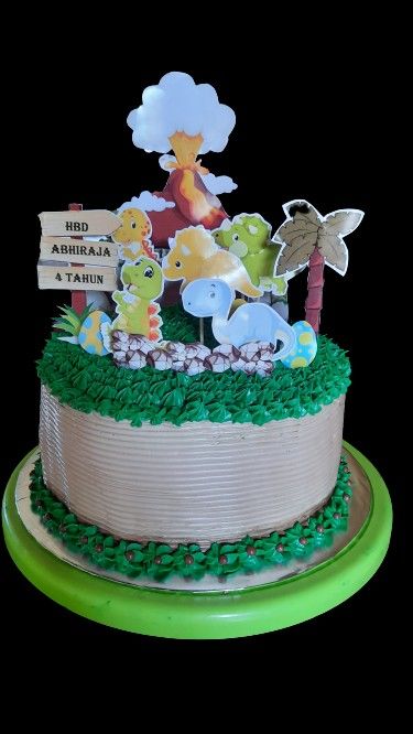 Dinosaurus di pinggir merapi Tart, Birthday Cake, Cake, Birthday