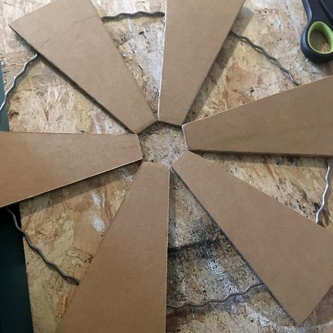 DIY "Galvanized" Cardboard Windmill | TREECYCLED WOODLAND ARTS Diy Windmill How To Make, Windpomp Art, Cardboard Windmill, Windmill Crafts, Diy Windmill, Wood Windmill, Windmill Diy, Cardboard Ideas, Windmill Wall Decor