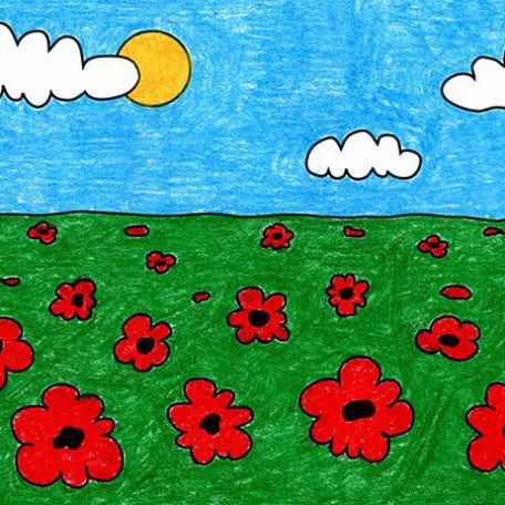 Memorial Day Archives · Art Projects for Kids Veterans Day Poppy, Poppy Coloring Page, Remembrance Day Art, Poppy Drawing, Drawing Lessons For Kids, Art Projects For Kids, Poppy Art, Easy Art Projects, Poppy Painting