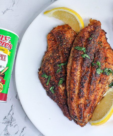 Blackened Catfish | Tony Chachere's Baked Catfish Recipes, Grilled Catfish, Baked Catfish, Blackened Catfish, Blacken Fish, Catfish Recipes, Chelsea's Messy Apron, Citrus Dressing, Fried Catfish