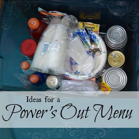 Prepare For Power Outage, Power Outage Meals, Power Outage Hacks, Power Outage Preparedness, Power Outage Kit, Pantry Cooking, Storm Preparedness, Emergency Preparedness Food Storage, Pantry Meals