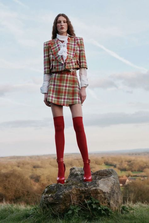 Vivienne Westwood Fall 2024 Ready-to-Wear Photos [PHOTOS] Vivienne Westwood Fashion, Red Knit Cardigan, Lizzie Hearts, The Vivienne, Fall 2024, New Yorker, Business Fashion, Vivienne Westwood, Fashion News