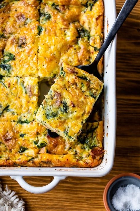 Skinnytaste Breakfast, Spinach Breakfast Casserole, Vegetarian Breakfast Casserole, Spinach Breakfast, Healthy Breakfast Casserole, Breakfast Casserole Bacon, Cheese Breakfast, Broccoli Cheese, Skinny Taste Recipes