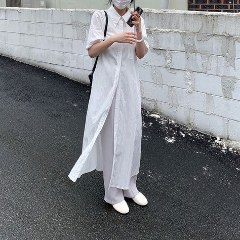 Muji Outfit Style Women, Muji Outfit, Japan Fashion Casual, Fashion Fairytale, Muji Style, Dress Over Pants, Retro Clothes, Campus Outfit, Clothing Hacks