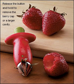 Strawberry Huller - Gardening Chocolate Filled Strawberries, Strawberry Huller, Strawberry Dishes, Guavas, Must Have Kitchen Gadgets, Strawberry Juice, Strawberry Filling, Vegetable Tools, Kitchen Must Haves