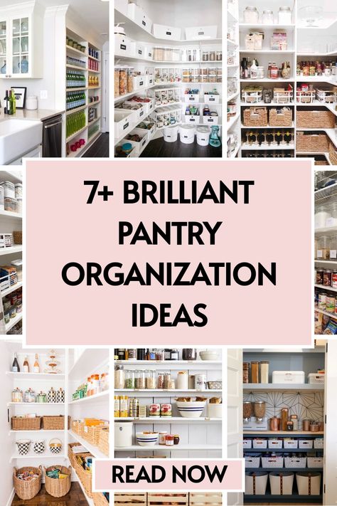 7 pantry organization ideas Organizing A Pantry Cabinet, Organized Walk In Pantry, Pantry Organizers Organizing Ideas, Pantry With A Window, Pantry Floor Organization Ideas, Turn Closet Into Pantry, Organization Ideas For The Home Pantry, Pantry Organization Ideas Walk In, Organizing Pantry Ideas