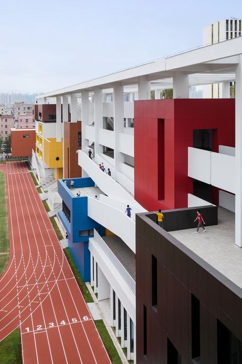 School Facade Design, School Corridor Design, Sketchbook Architecture, School Buildings, School Building Design, Lecture Theatre, H Design, Education Architecture, Lego Architecture