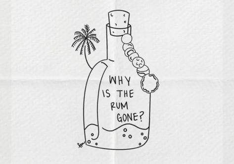 Gone Tattoo, Why Is The Rum Gone, Rum, Snoopy, Tattoos, Fictional Characters, Art