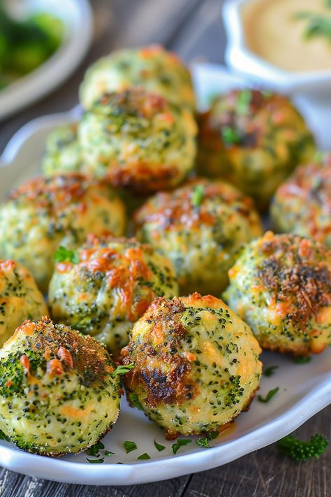 Baked Broccoli Cheese Balls Broccoli Cheese Puff Pastry, Broccoli Cheese Balls Baked, Broccoli Snack Recipes, Baked Broccoli Cheese Balls, Broccoli Croquettes, Broccoli Balls Recipe, Broccoli Balls, Brocoli And Cheese, Broccoli Cheese Balls