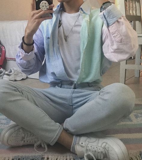 Preppy Male Aesthetic, Cute Male Outfits Aesthetic Pastel, Soft Core Outfits Male, Pastel Mens Clothes, Aesthetic Male Outfits Soft, Pastel Guy Outfits, Pastel Fashion Men, Pastel Clothes Men, Soft Male Outfits