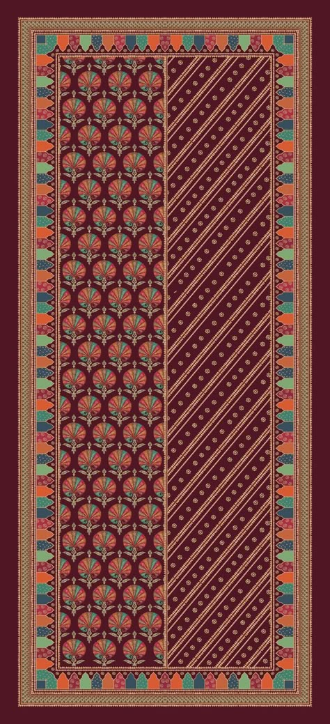 Dupatta5 Dupatta Illustration, Dupatta Designs Ideas, Digital Dupatta, Suit Dupatta, Border Lace, Floral Textile, Kids Garments, Png Floral, Jacquard Design