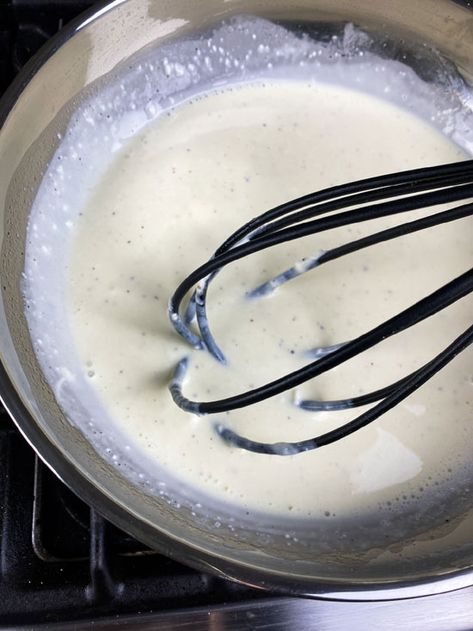 Delicious White Sauce Recipe - How to Make White Sauce White Sauce Recipe Hibachi, Basic White Sauce, Homemade White Sauce, White Cream Sauce, White Sauce Recipe, Making White Sauce, Lemon Caper Sauce, White Sauce Recipes, Cooking For Beginners