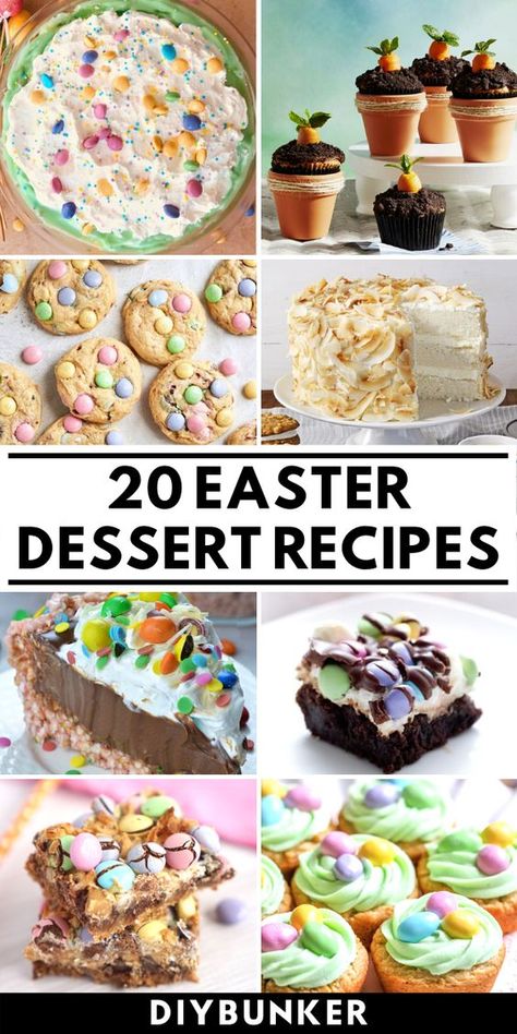 Easy Easter Dessert Recipes | Learn the best tips and tricks for creating the perfect assortment of Easter desserts for your upcoming party. You will find traditional desserts like carrot cake cupcakes and creative desserts like cheesecake cookies. Don't miss out on these cute and delicious holiday desserts! #easter #desserts #party Easter Desserts Cupcakes, Holiday Desserts Easter, Oreo Turkeys, Easy Easter Dessert Recipes, Easter Themed Desserts, Cute Easter Desserts, Easter Deserts, Desserts Easter, Delicious Holiday Desserts