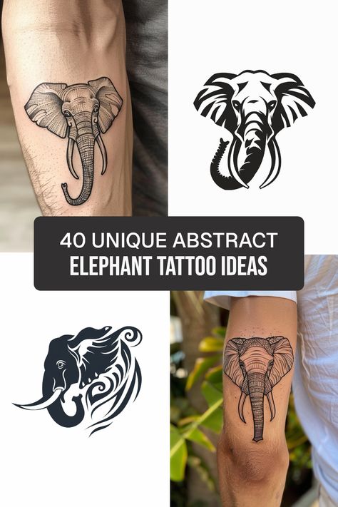 Unlock the artistry of abstract elephant tattoos that beautifully symbolize strength and wisdom. From intricate designs showcasing an elephant's face to stunning tattoo drawings, explore 40 original ideas perfect for your next ink. We've gathered diverse concepts from tasteful styles to inspiring sketches, each representing something unique. Whether you're looking for something bold on your arm or something subtle and meaningful, these abstract creations will guide your next tattoo journey! Tattoo Drawing Ideas, Elephant Head Tattoo, Elephant Tattoo Ideas, Elephant Outline, Elephant Tattoo Design, Single Line Tattoo, Elephant Face, Elephant Tattoo, Elephant Tattoos