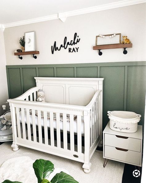 Green And White Nursery, Closet Nursery, Baby Nursery Inspiration, Baby Room Neutral, Baby Room Themes, Baby Boy Room Decor, Nursery Room Design, Girl Nursery Room, Baby Room Inspiration