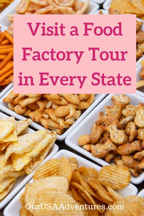 Factory Tours By State, Food Factory, Usa Food, State Foods, Chocolate Cheese, Factory Tours, Travel Photography Tips, Vegan Foodie, Family Road Trips