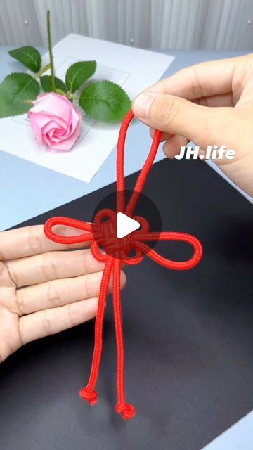 Japanese Knot, Knot Tying, January 22, Tie Knots, Decor Crafts, Link In Bio, Knot, Ribbon, Beads