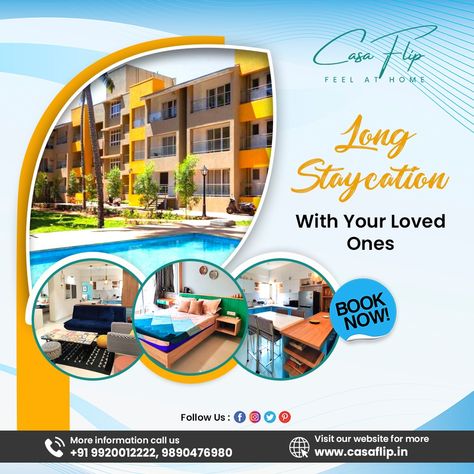 Enjoy a memorable long staycation with your loved ones in Goa, the pearl of the Indian Ocean. Bask in the sun on the golden beaches, explore the charming villages, savor the seafood delicacies, and indulge in thrilling water sports. Create unforgettable moments wih CasaFlip Goa. 👉For More Info Contact Us 📞 Call +91 9890476980 #casaflip #perfect #comfort #Elegance #tariffplan #explore #vacation #experience #enjoy #weekend #gateway #travelLife #fun #weekendgateway #relax #wonderfulplaces Resort Creative Ads, Enjoy Weekend, Trance Party, Hotel Ads, Luxurious Rooms, Creative Advertising Design, Famous Beaches, Golden Beach, Luxury Rooms