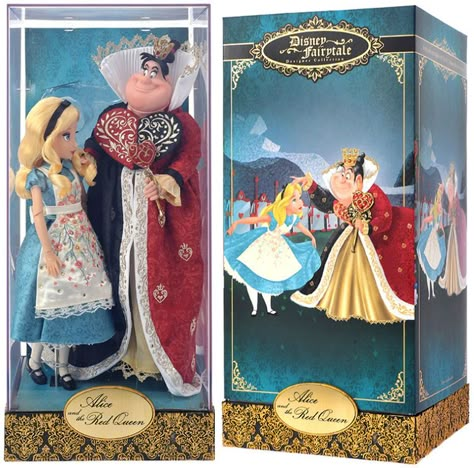 Designer Alice and the Queen of Hearts ~ Alice in Wonderland Disney Store Limited Edition doll set 10/4/16 Alice Queen Of Hearts, Disneyland Merchandise, Alice In Wonderland Doll, Queen Of Hearts Alice, Disney Barbie Dolls, Alice In Wonderland Disney, Barbie Disney, Disney Doll, The Red Queen