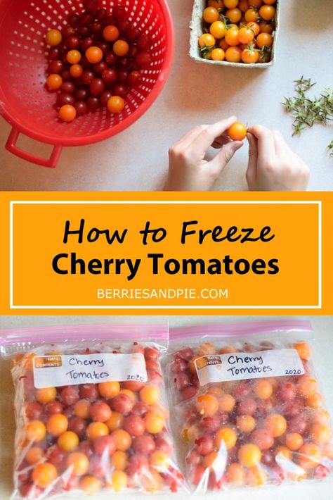 How To Freeze Cherry Tomatoes From The Garden, Freezing Grape Tomatoes, Ways To Freeze Tomatoes, Freezing Cherry Tomatoes Easy, How To Freeze Grape Tomatoes, Can I Freeze Tomatoes, Can You Freeze Cherry Tomatoes, Freeze Cherry Tomatoes How To, What To Do With Frozen Cherry Tomatoes