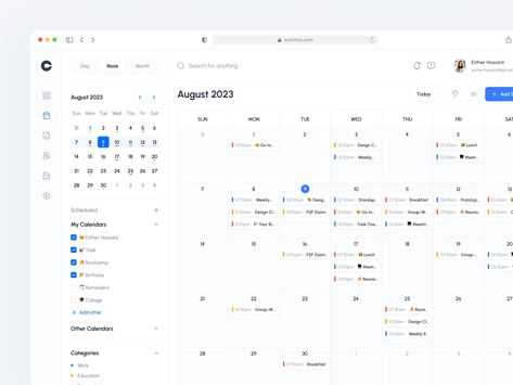 Calendar - Dashboard Design by Anisah Dipa for Dipa Inhouse on Dribbble Calendar Ui Design, Calender Ui, Ux Moodboard, Calendar Dashboard, Finance Dashboard, Schedule Calendar, Task Manager, Directory Design, Dashboard Ui