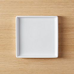 Bento Square Salad Plate + Reviews | CB2 Modern Dinner Plates, Grey Dinnerware, Unique Dinner, Appetizer Plates Set, Appetizer Plate, Square Plate, Mini Bowls, White Plate, Dining Sets Modern