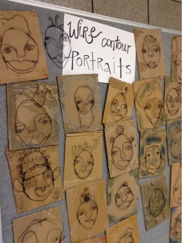 Wire Portraits, 7th Grade Art, Sculpture Lessons, 8th Grade Art, Middle School Art Projects, Art Lessons Middle School, 6th Grade Art, Portraits Art, 4th Grade Art