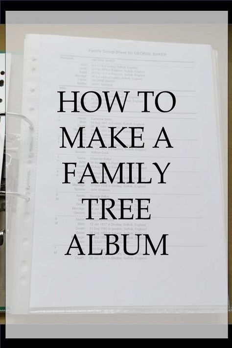 Family Ancestry Project, Creating A Family Tree, Family History Album Ideas, Family Tree Photo Album Ideas, How To Start A Family Tree, Family Tree Crafts Diy, How To Make A Family Tree Book, Family History Scrapbook Ideas, Family Tree Album Ideas