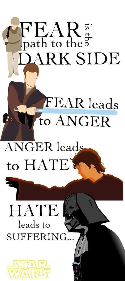 Jedi Philosophy, Gray Jedi, Fear Leads To Anger, Grey Jedi, Star Wars Quotes, Anakin Skywalker, Love Stars, Star Wars Universe, Long Time Ago