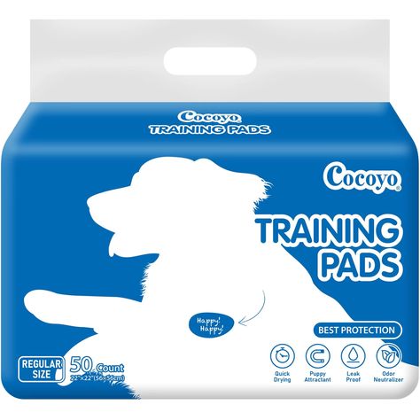 COCOYO Best Value Dog Training Pads 50 Count | Dog Pee Pads | Super Absorbent Puppy Pads Pet Training Pads, Puppy Pads Training, Dog Pee Pads, Puppy Crate, Dog Wrap, Dog Potty Training, Dog Potty, Potty Training Puppy, Puppy Pads