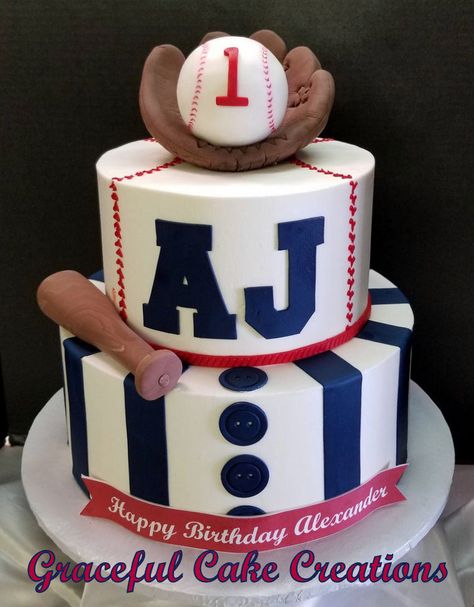 https://flic.kr/p/28k8SG4 | Baseball Themed 1st Birthday Cake Baseball Themed Cake, 1st Birthday Baseball, Baseball Birthday Cakes, Baseball Theme Birthday, Baseball First Birthday, Baseball Cake, Themed 1st Birthday, Boys First Birthday Party Ideas, Boys 1st Birthday Party Ideas