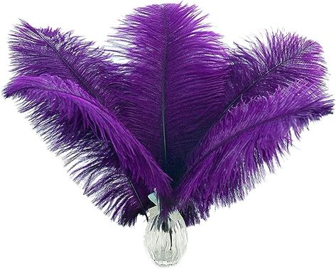 Purple Party Decorations, Feather Garland, Purple Feathers, Wedding Party Centerpieces, Blue Party Decorations, Parties Ideas, Large Feathers, Purple Feather, Home Wedding Decorations