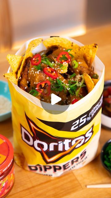 Twisted on Instagram: "Shake up your next snack time with a @doritosuk Salt’n’Pepper chicken spice bag 🌶️🍗 Think Doritos Dippers Hint of Salt, salt and pepper chicken, sliced peppers and onions, all loaded in a bag with a generous coating of salt and Chinese spices for extra flavour 🧡 Link in bio for the full recipe  #spicebag #snack #chicken #flavour #ad" Chinese Spices, Salt And Pepper Chicken, Chicken Spices, Peppers And Onions, Snack Time, Chicken, Snacks, Stuffed Peppers