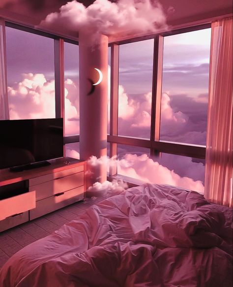 Shifting Waiting Room, Waiting Room Ideas, House In The Clouds, Waiting Room Design, Rose Gold Aesthetic, Fantasy Furniture, Sky Anime, Ethereal Aesthetic, Aesthetic Space