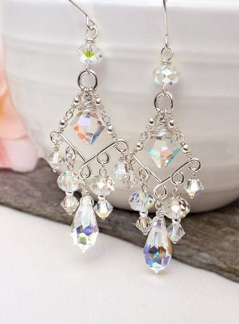 Beaded chandelier earrings