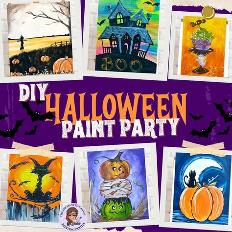 🎃👻 Ready for a spooktacular time with friends this Halloween? Why not host your own Halloween paint party! 🖼️🎨 Our DIY canvas kits are perfect for getting creative and festive. Each kit includes everything you need to recreate the spooky design shown, or you can mix it up and add your own ghastly touches! 🎨🕸️ Check out our site for these kits and more, and get ready for a frightfully fun evening of painting and laughter! 🎃✨ #HalloweenPaintParty #DIYCanvasKits #SpookySeason #CreativeFun #Pa... Halloween Paint Party, Spooky Sleepover, Time With Friends, Spooky Designs, Paint Party, Diy Canvas, Free Videos, Design Show, Halloween Diy